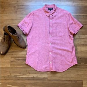 Banana Republic linen blend short sleeve shirt